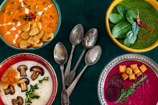 istock Healthy homemade soup with mushroom. 1369082509