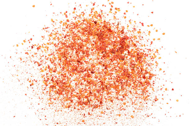 istock Red dried chili pepper on white background 1369083709