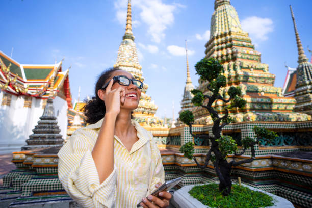 istock Young woman is solo traveller. 1369094015