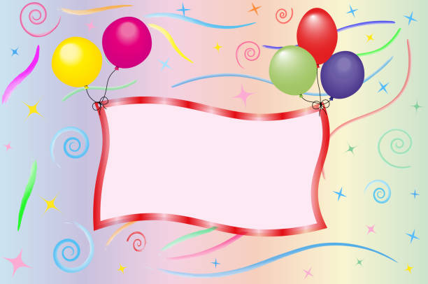 110+ Happy Birthday Card With Flying Balloons And White Frame ...