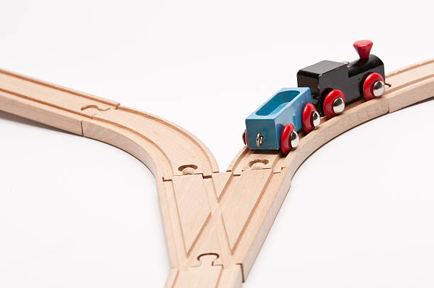 istock Train takes the right track 136910676