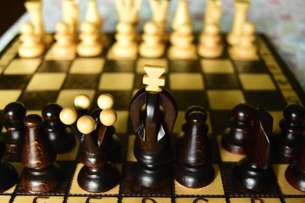 istock Chess. A game that needs planning. A game with figures, queen, rook, knight, bishop ending with a checkmate. 1369107405