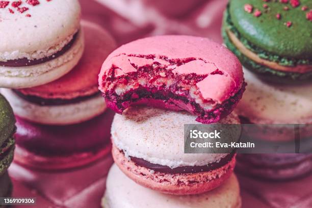 Pink Color Challenge Stock Photo - Download Image Now - Macaroon, Purple, Abstract