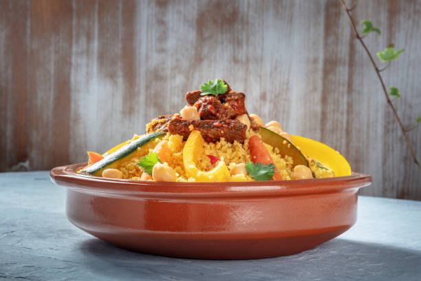istock Couscous with meat and vegetables, traditional Moroccan dish 1369109410