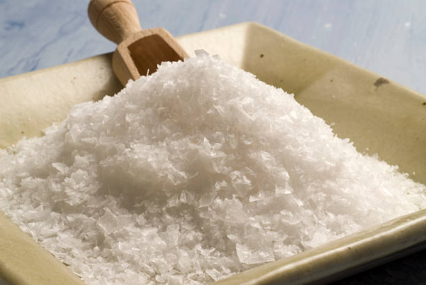 Maldon sea salt. stock photo