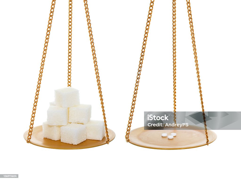 설탕 vs 감미료 - 로열티 프리 설탕 스톡 사진