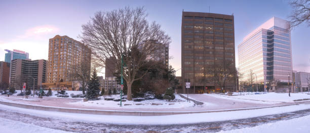 The Windsor, Ontario skyline - winter.