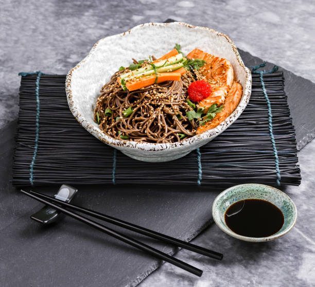 istock Noddle with soy sauce and fried chicken 1369125598