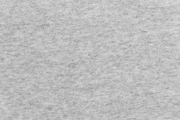 Heather gray sweatshirt knitted footer fabric texture Heather gray sweatshirt cotton footer knitted fabric texture swatch heather photos stock pictures, royalty-free photos & images