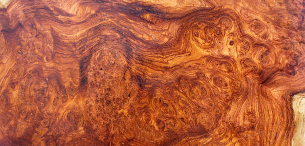 istock Natural Afzelia burl wood 1369133695