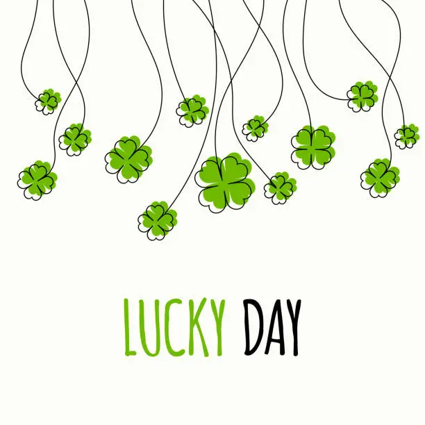 Vector illustration of happy st. patrick's day or lucky day card or social media post vector template