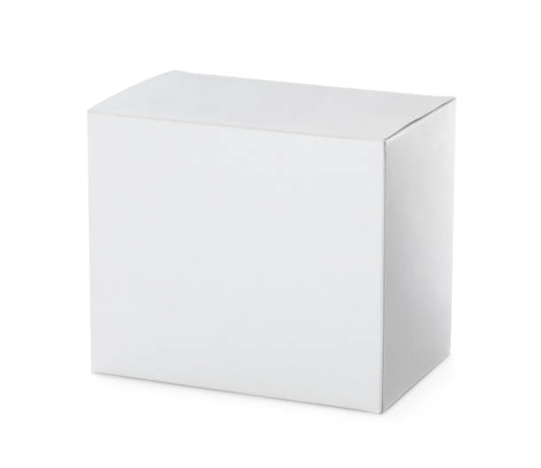 istock Closed blank cardboard box isolated on white 1369136640