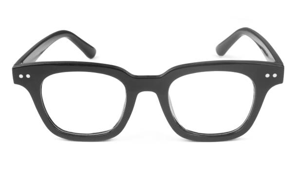 istock Black eyeglasses isolated on white background 1369138744