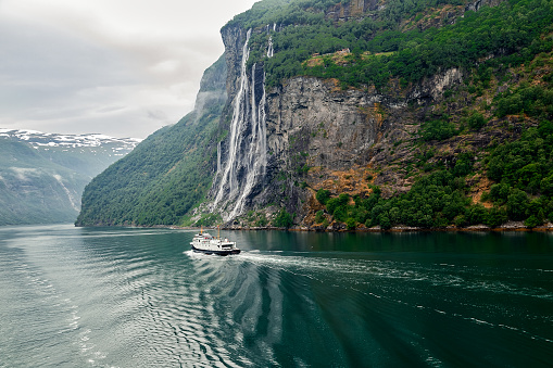 waterfall on a fjord