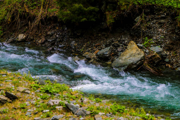 istock A small mountain cold stream drains quickly from the mountains. 1369141025