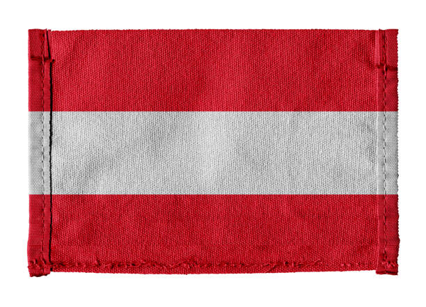 Flag of Austria with canvas background