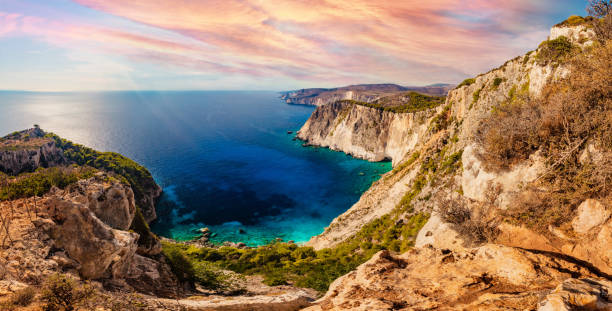 istock Zakynthos in Greece, Keri cliffs and Ionian sea at sunset 1369144670