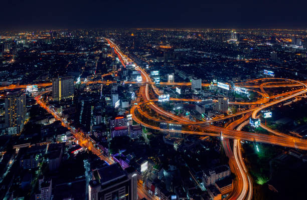 istock Night Bangkok (Thailand) from a bird's-eye view 1369145697