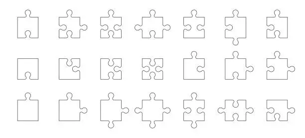 Simple Puzzle Design Shape Free jigsaw corner puzzle piece Vector Images & Graphics | FreeImages