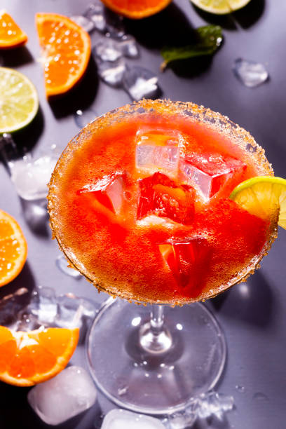 istock Colorful cocktails on the bar table in restaurant. 1369149627
