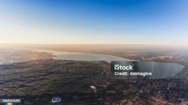 Aerial View On Lake Balaton Hungary Stock Photo - Download Image Now - Lake Balaton, Aerial View, Backgrounds