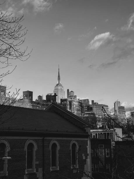 istock Church in front of Empire State Building 1369157706