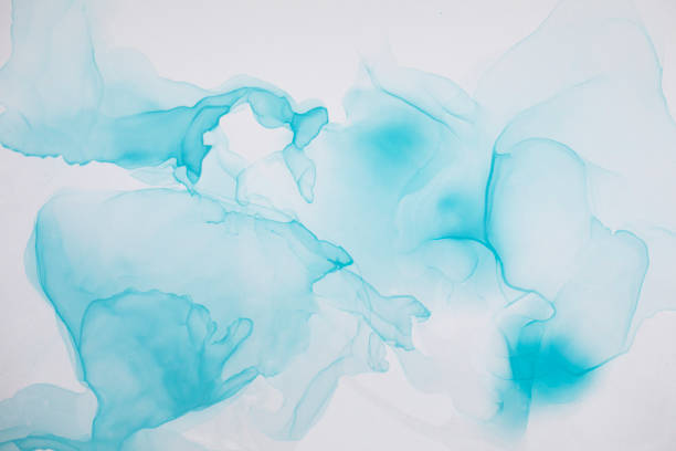 istock Abstract painting in alcohol ink 1369157761