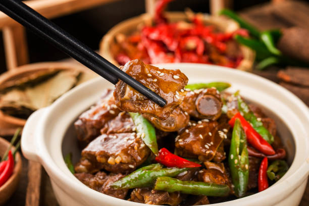 istock Chinese Cuisine: a plate of braised ribs 1369159712