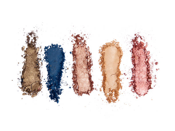 istock Broken bright color shiny eyeshadow as samples of cosmetic beauty 1369161322