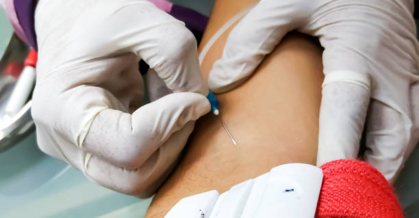 istock Phlebotomist collected blood in hospital for biochemical analysis 1369164148