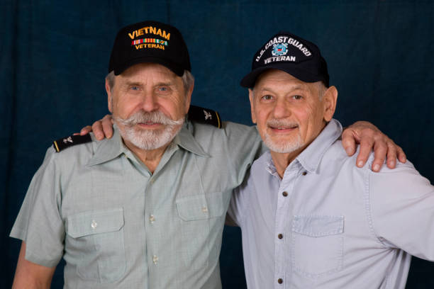 istock Retired Veteran friends looking at camera 1369166269