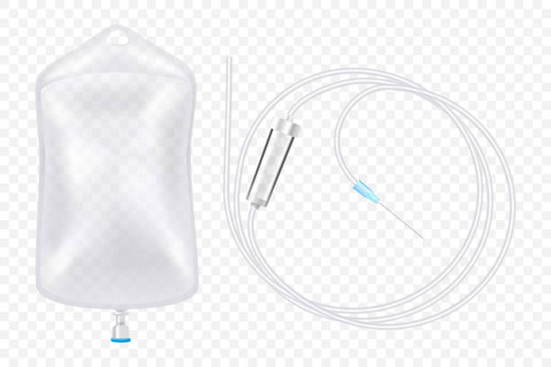 Medical dropper isolated on transparent background. Realistic 3d vector illustration. Medical dropper isolated on transparent background. Realistic 3d vector illustration. catheter stock illustrations