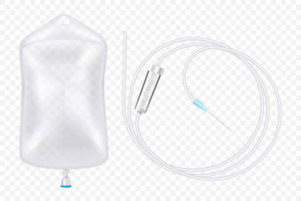 Medical dropper isolated on transparent background. Realistic 3d vector illustration. Medical dropper isolated on transparent background. Realistic 3d vector illustration. coil tubing stock illustrations