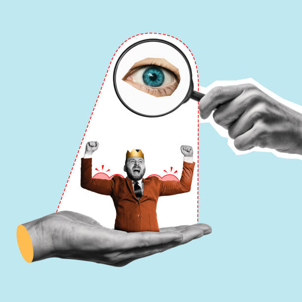 Searching for unique personalities, art collage.
