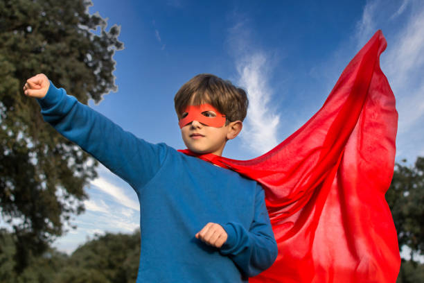 istock Child Superhero Portrait, Power Concept. 1369175497