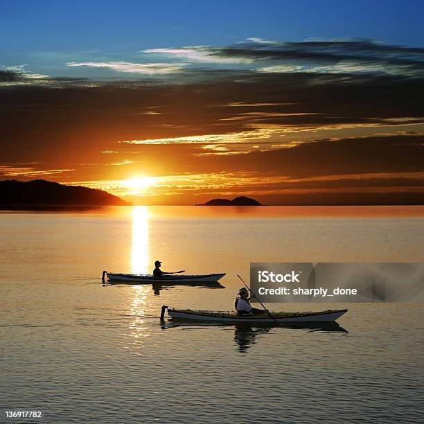Sunset Kayaking Stock Photo - Download Image Now - Lake Superior, Lake Michigan, Michigan