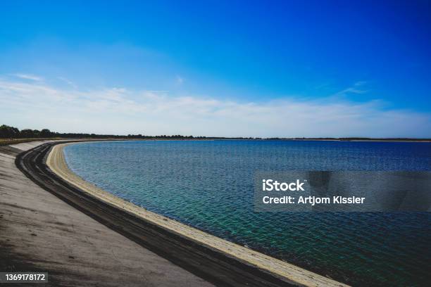 A Water Reservoir In Germany Stock Photo - Download Image Now - Dam, Road, Arch - Architectural Feature