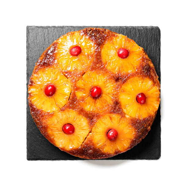 istock pineapple upside down pie with candied cranberry 1369178493