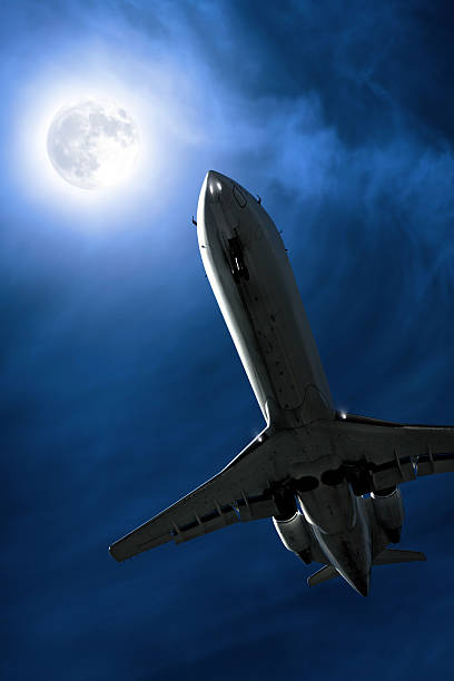 istock corporate jet airplane taking off at night 136918825