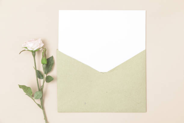 istock Wedding invitation or greeting card mockup 1369194083