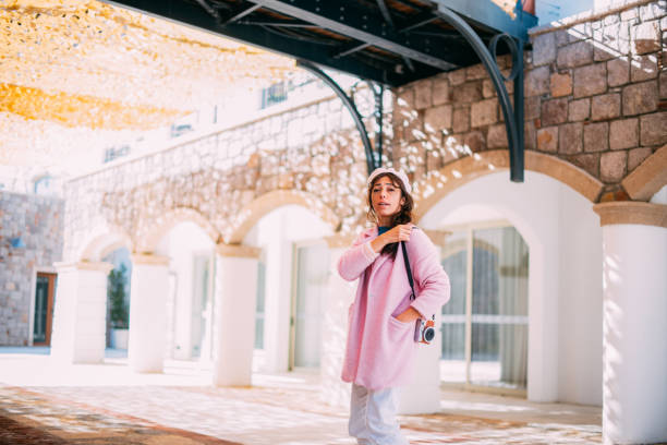 Blogger Woman Exploring the Old Town