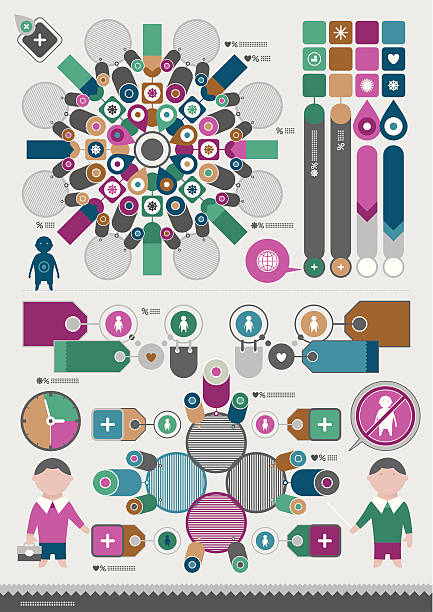 interesting and beautiful elements of infographics vector art illustration