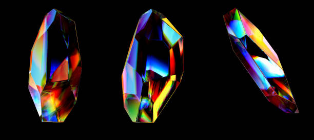 istock 3d abstract colorful gemstone isolated on black, futuristic crystals set, 3d rendering 1369198082