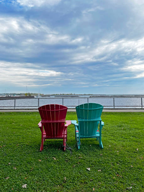 istock Two chairs in a park of Toronto 1369198526