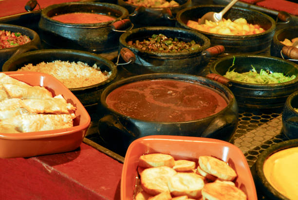 istock Minas Gerais cuisine made on a wood stove with rice, beans, feijoada 1369200470