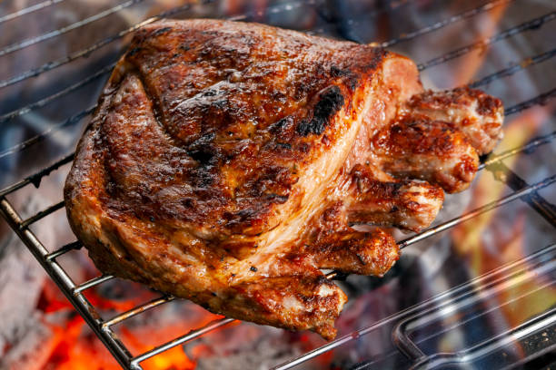 istock Roasted rib with barbecue sauce 1369202699