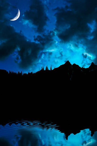 Photo of XL mountain lake twilight