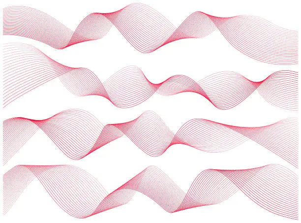 Vector illustration of Abstract curved lines