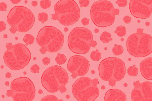 Vector illustration of Pomegranate pattern