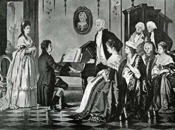 Beethoven playing before Mozart 1787 The 19th-century biographer Otto Jahn gave an anecdote claiming that Beethoven had improvised before Mozart, and that the latter had been impressed. Jahn gives no evidence of this, mentioning only that "it was communicated to me in Vienna on good authority". ludwig van beethoven stock illustrations